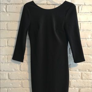 Express 3/4 Sleeve Black Cocktail Dress Small